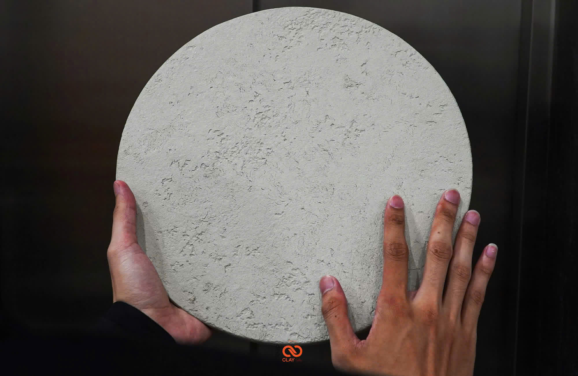 PUKACO CLAY TALKS · tactile finish sample held in the hands