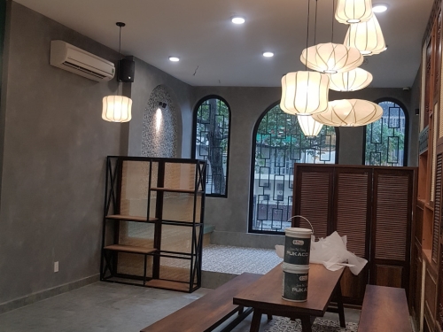 GongCha Milk Tea Concrete Paint Project 