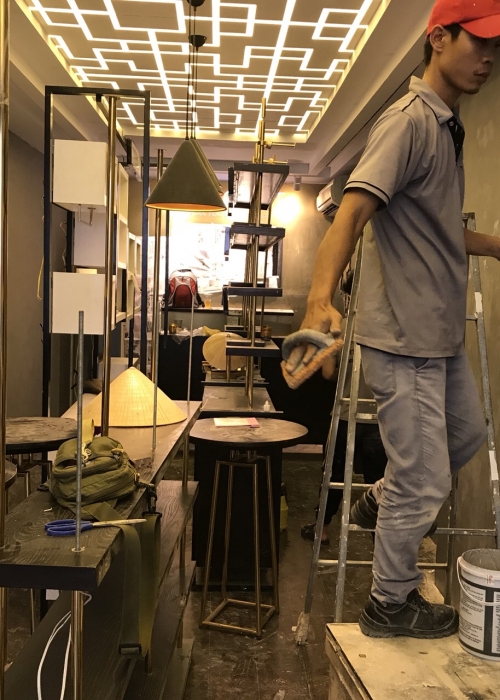 Hoarient perfume concrete paint project 