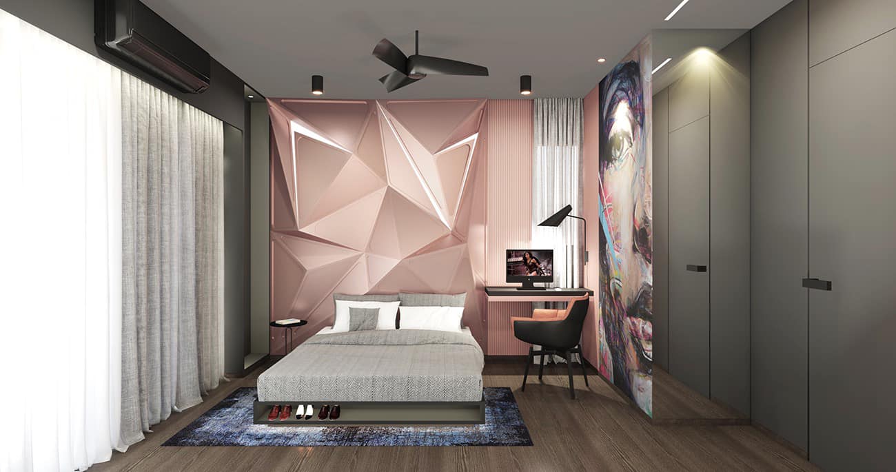 Interior Paint Concrete creates trendy walls in your apartment