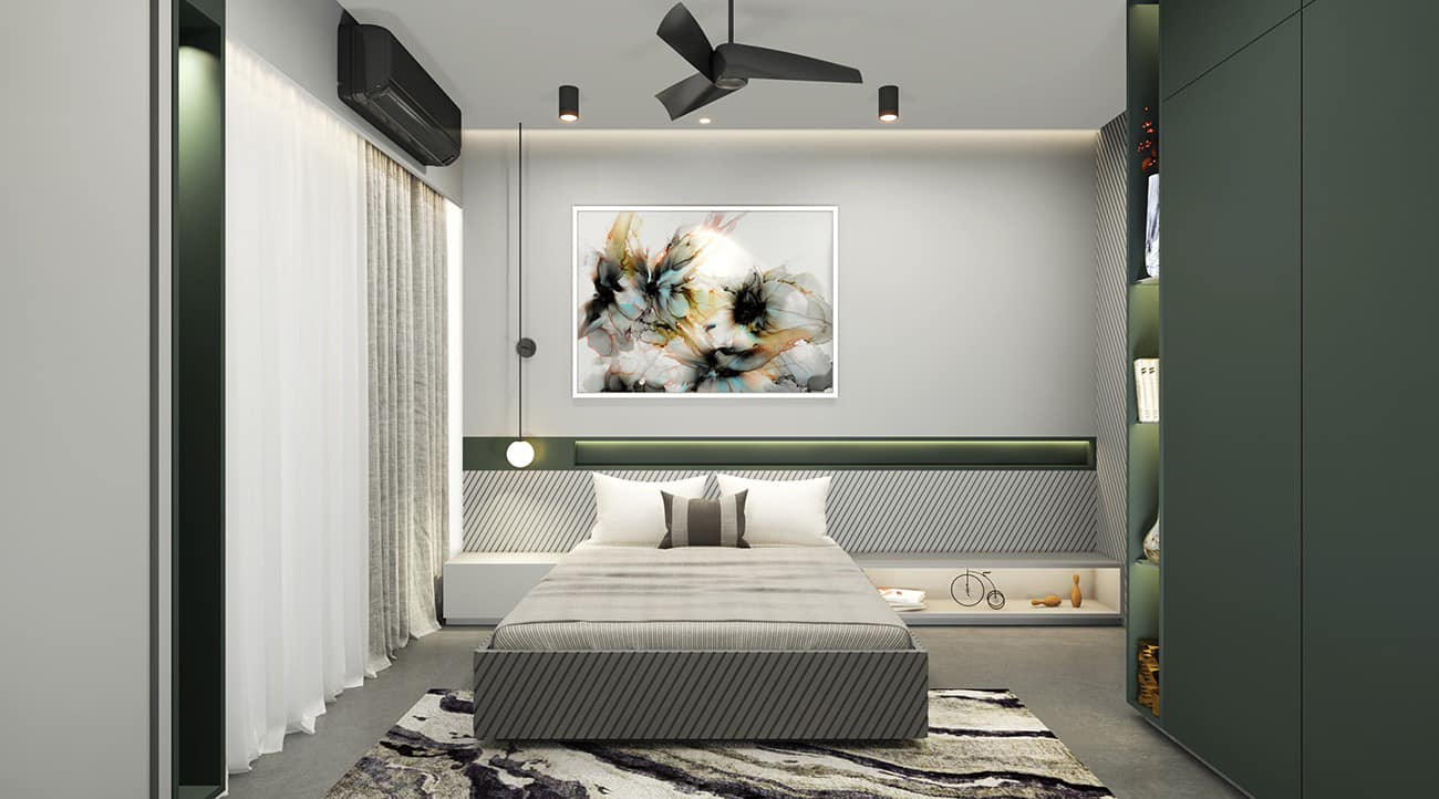 Interior Paint Concrete creates trendy walls in your apartment